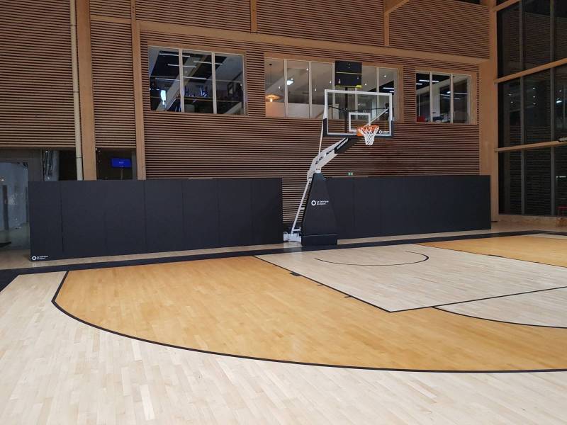 But de basket mobile avec protections murales personnalisées