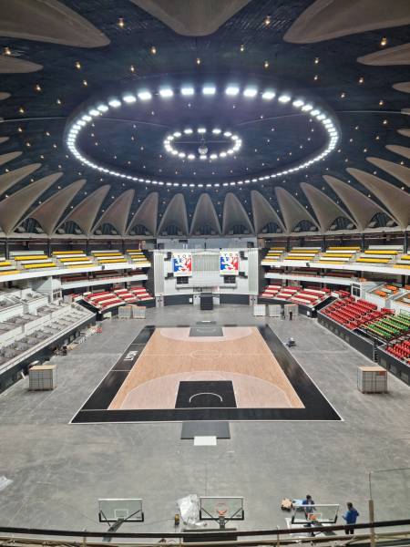 Vue du parquet en longueur personnalisé pour la ville de lyon 